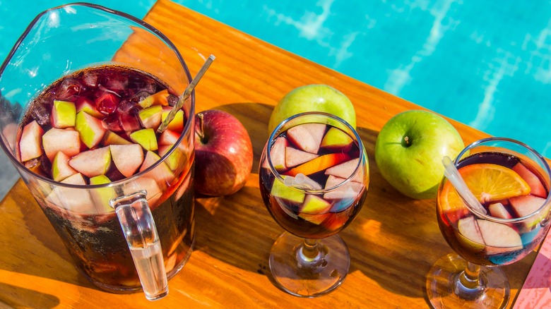 Sangria by a pool