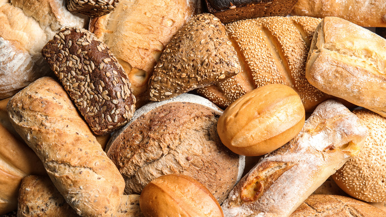 assorted loaves of bread