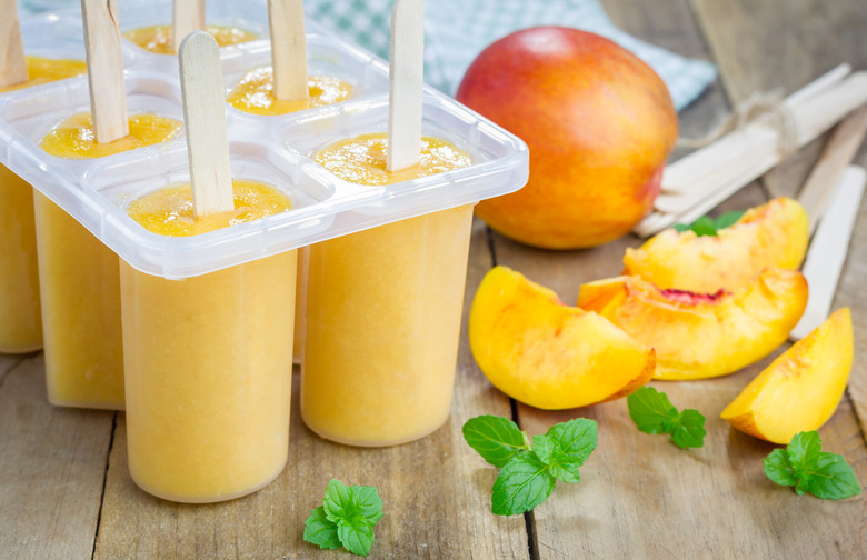 Creamy Peach and Honey Ice Pops