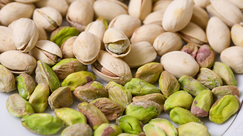 shelled and peeled pistachios