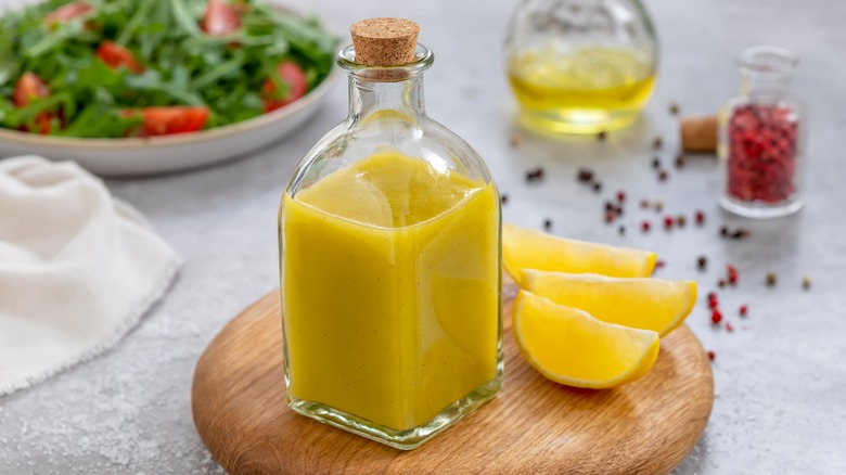 Bottle of freshly squeezed lemon juice