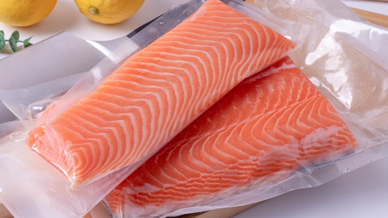 vacuum-sealed salmon