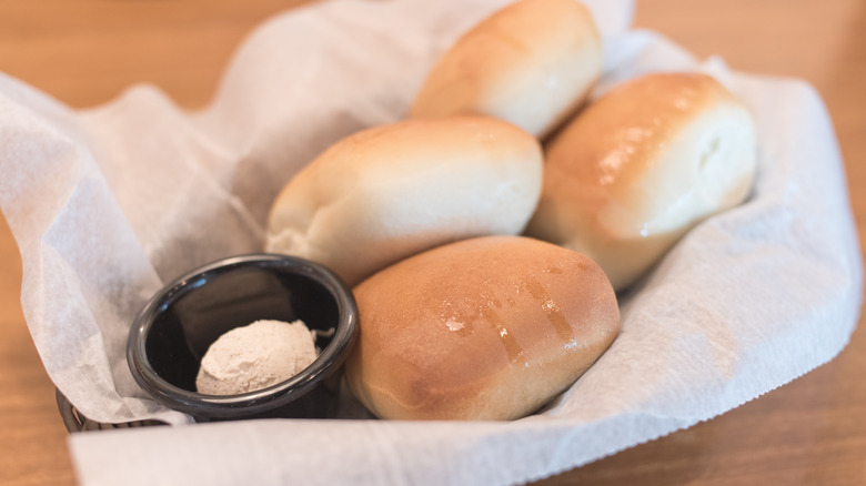 bread rolls and butter