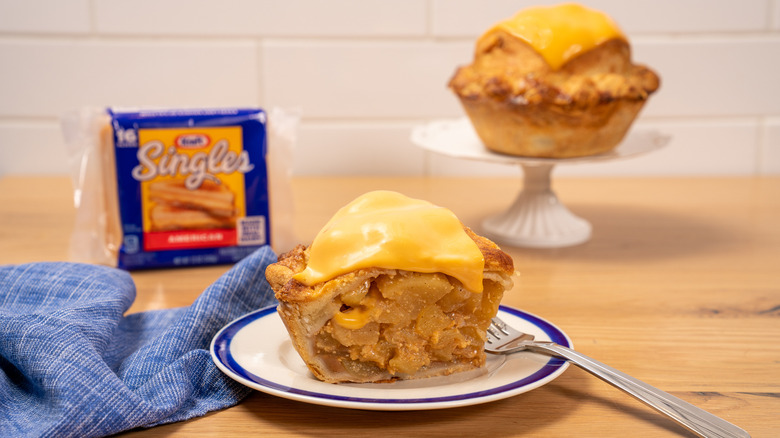 Kraft Singles-topped apple pies