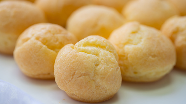 Baked cream puff shells 