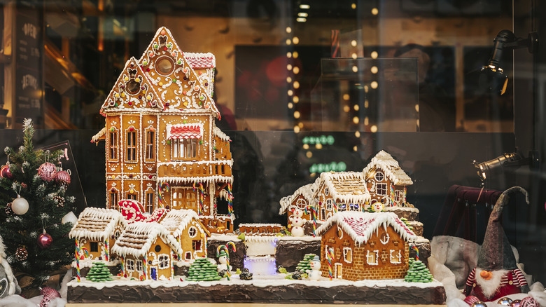 Gingerbread window display