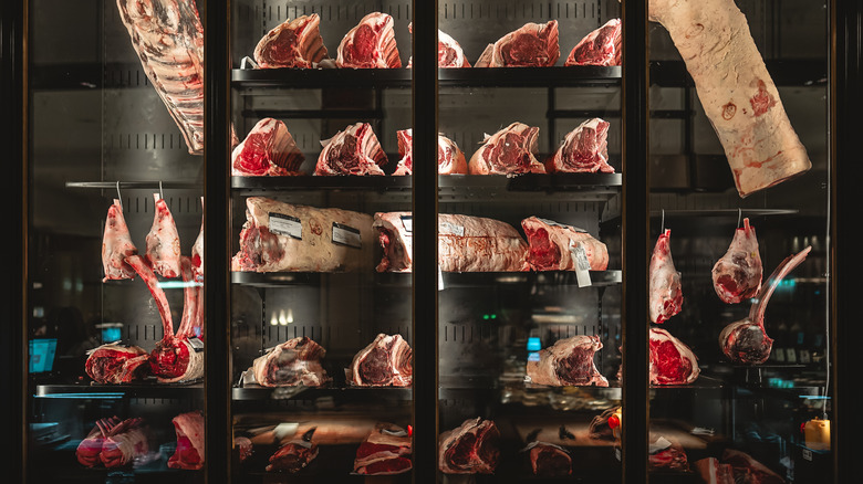 Beef during aging process