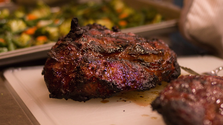 steak on cutting board