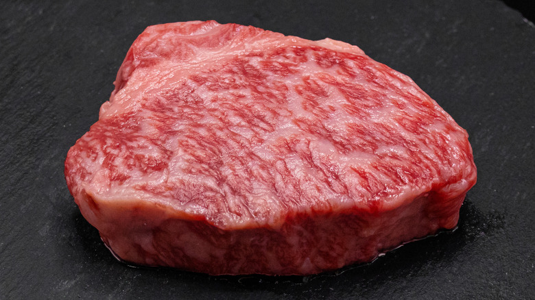 raw kobe steak