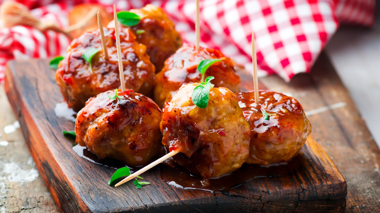 meatballs with glaze