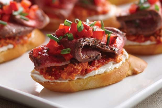 Grilled New York Strip Crostini Recipe