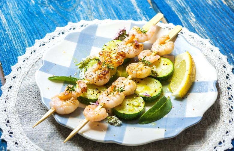 Food: Grilled Lemon and Pepper Shrimp Skewers