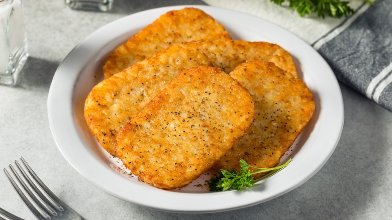 plated hashbrowns