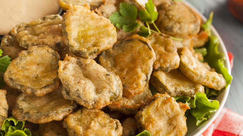 Deep fried pickles