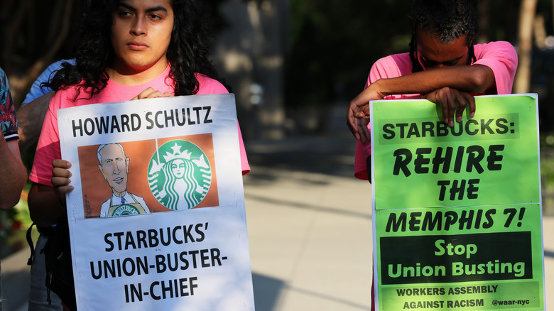 protest against Starbucks