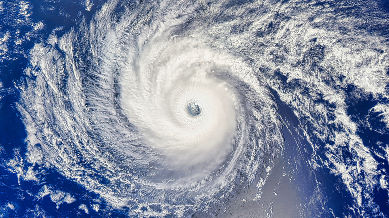 Satellite image of a hurricane