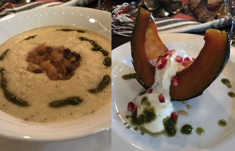 Potato Leek Soup and Maple Roasted Winter Squash