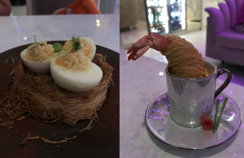 Bird's Nest and Purple Potted Shrimp