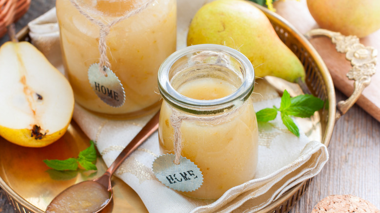 jars of pear jam