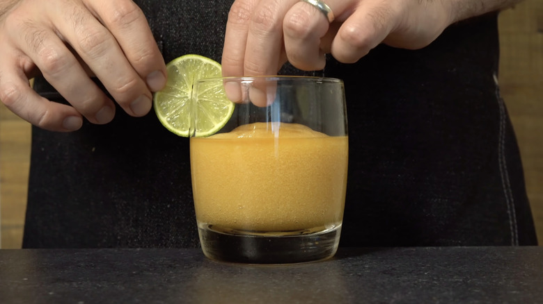 frozen Jägerita in rocks glass