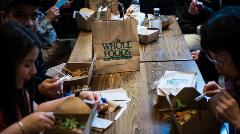 People eat at Whole Foods