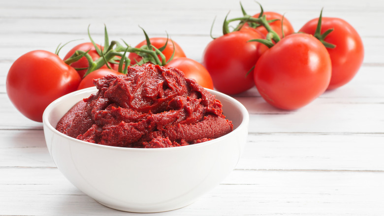 tomato paste and tomatoes