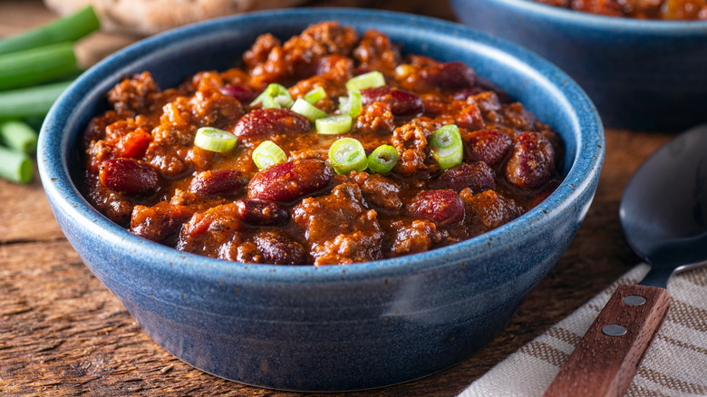 A bowl of chili