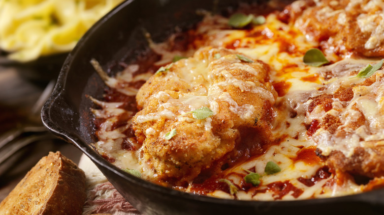 close up frying chicken cutlets