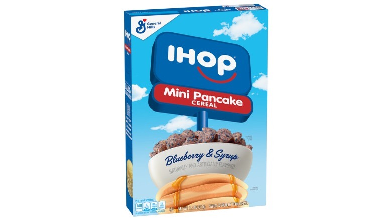 A box of IHOP mini pancake cereal