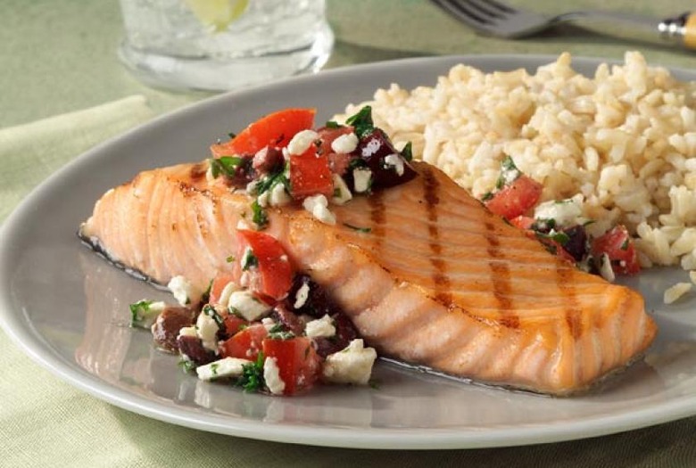 Grilled Salmon With Mediterranean Salsa