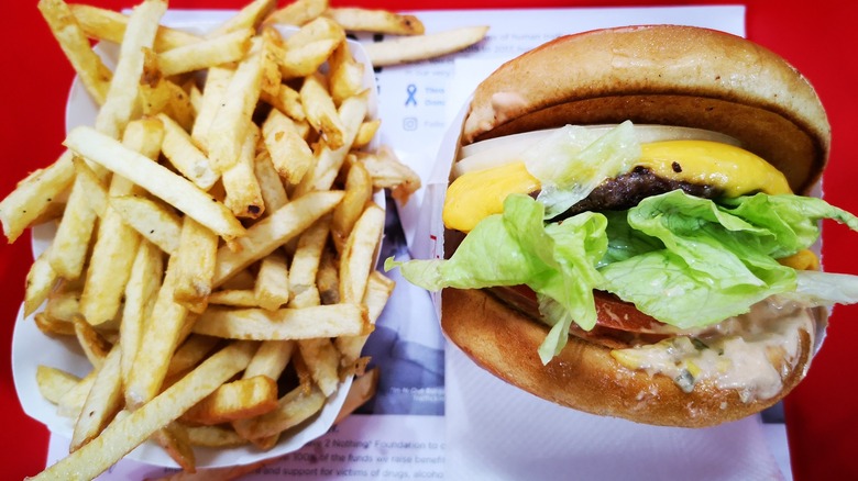 In-N-Out Cheeseburger with Fries