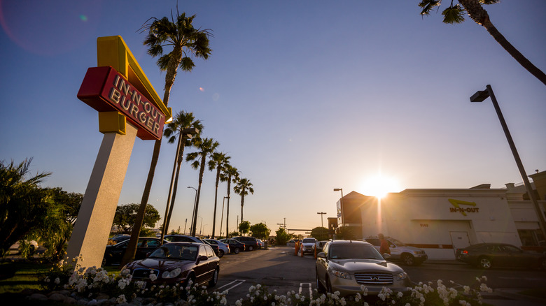 In-N-Out restaurant at dusk