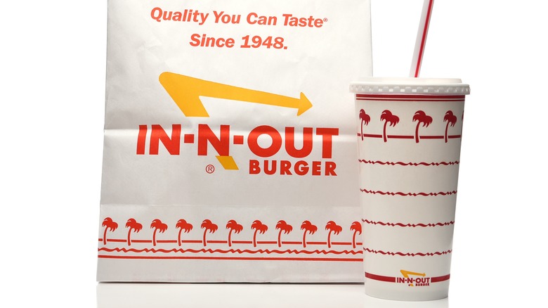 In-N-Out bag and drink cup
