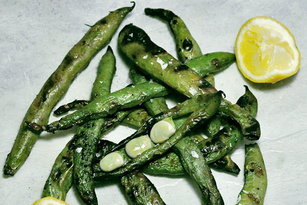 Grilled Fava Beans