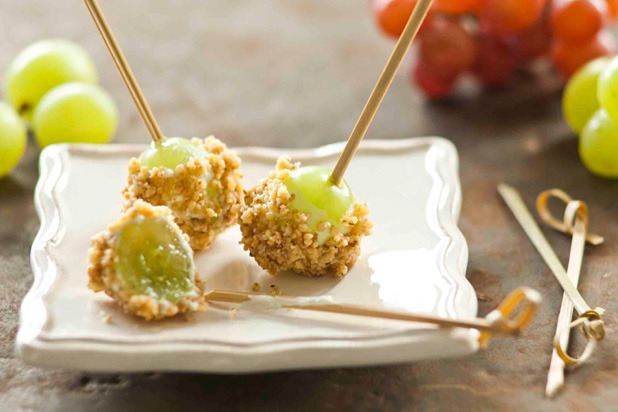 Blue Cheese- and Walnut-Dusted Grapes Recipe