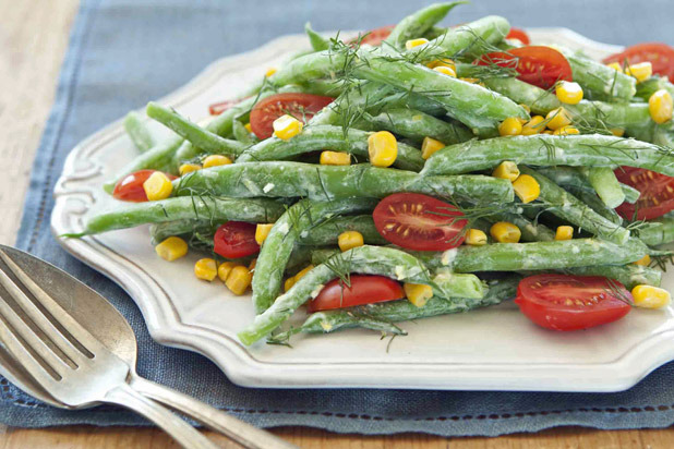 Green Bean Salad with Goat Cheese Dressing