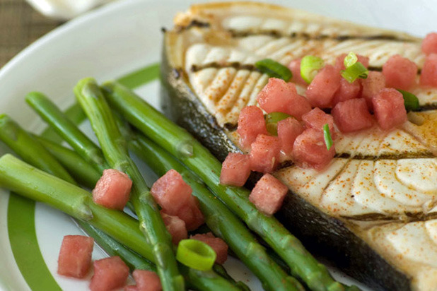 Halibut with Watermelon Salsa