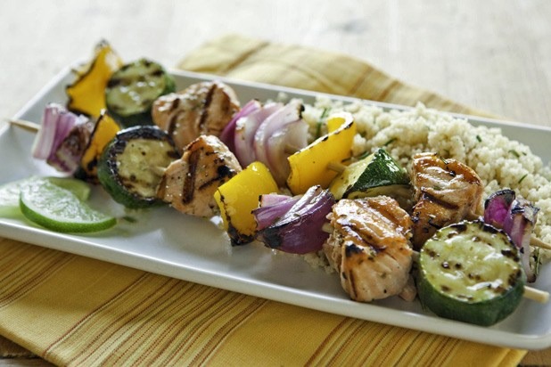 Rosemary-Lime Wild Alaska Salmon Kabobs