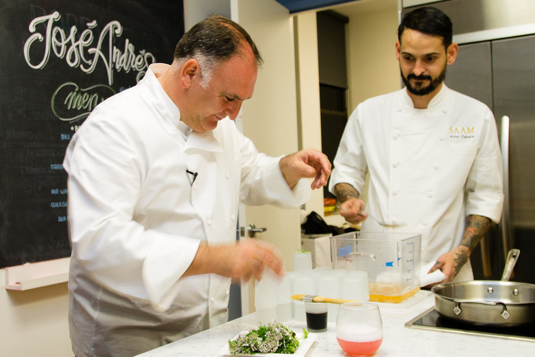 Chef Andrés Gets Ready for His Cooking Demonstration 