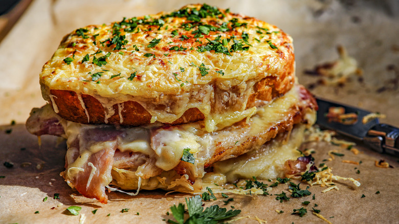 Croque Monsieur with herbs