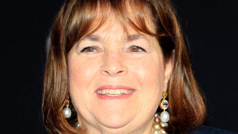 Ina Garten smiling in pearl earrings