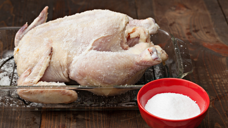 Dry brined chicken and Kosher salt