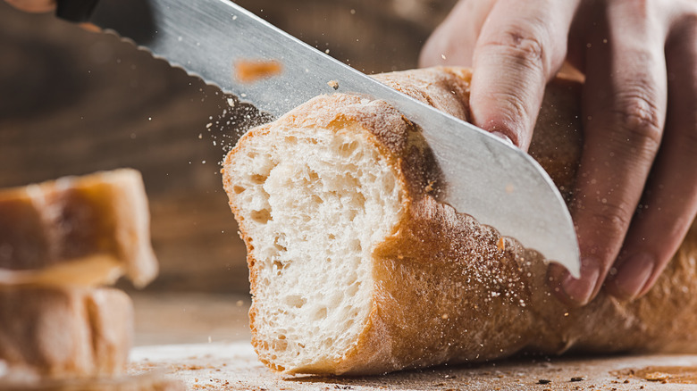 slicing bread