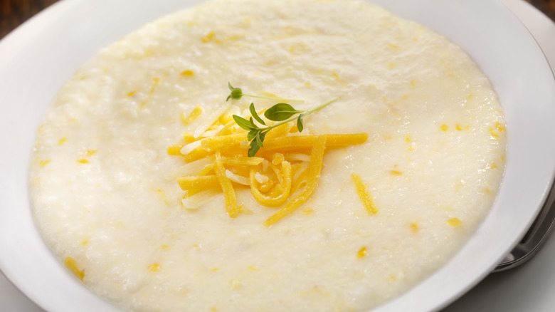Bowl of creamy grits