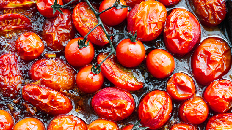 Close-up of roasted tomatoes