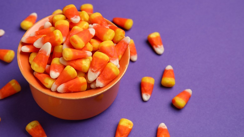 candy corn in dish