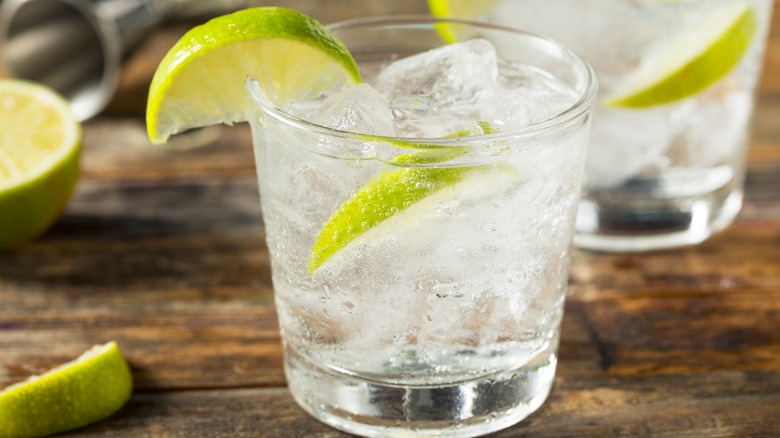 Classic gin and tonic