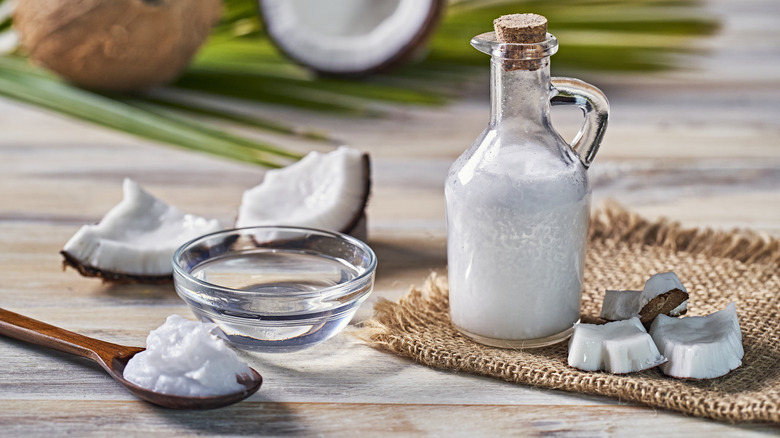 Coconut oil in bottle