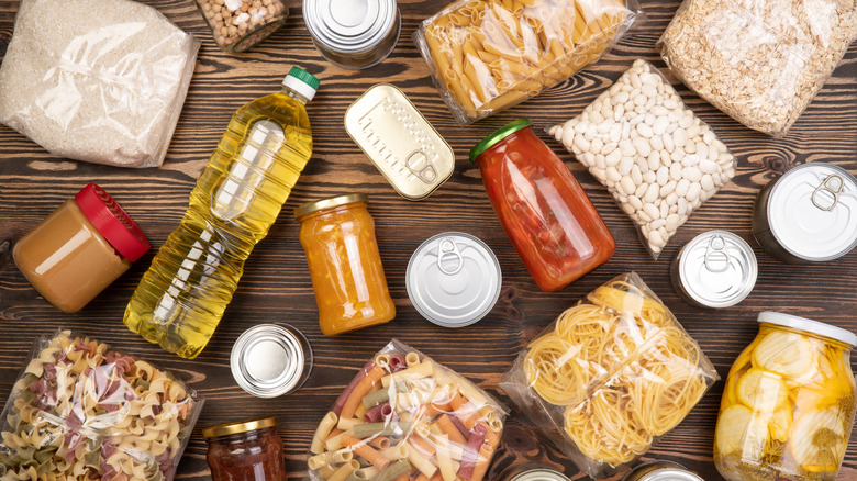 various food on table