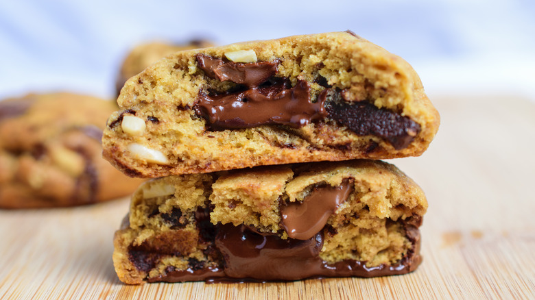 Cookies with gooey chocolate centers